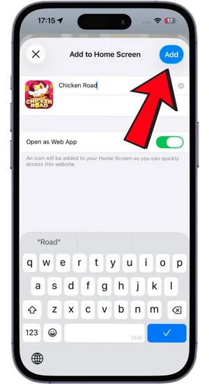 Add Chicken Road to Home Screen iOS
