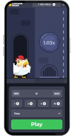 Chicken Road Spiel Einsatz auswahlen und starten