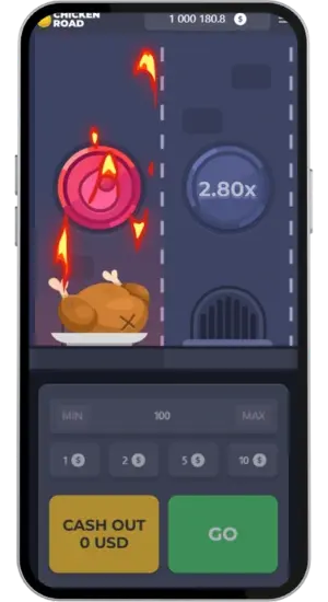 Chicken Road Spiel Verlust durch Flammenfalle