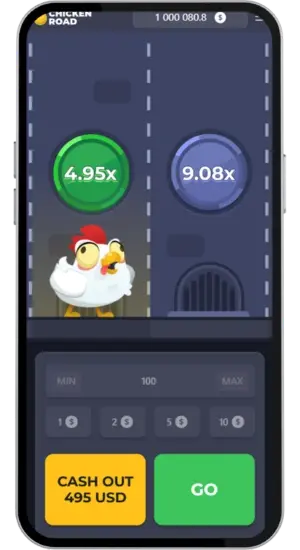 Chicken Road Spiel x495 erreicht weiter zu x908
