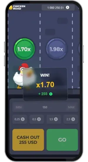 Chicken Road wyplata x1.70