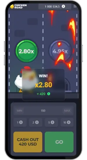 Ganancia Chicken Road x2.80