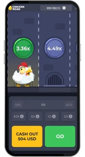 Wyplata gotowki Chicken Road 3.36x