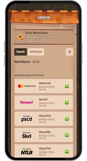 Deposit in AUD